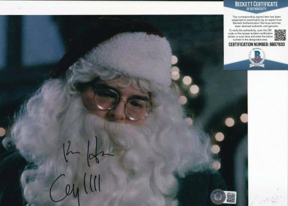 KEN HUDSON CAMPBELL signed (HOME ALONE) Santa Movie 8X10 photo BECKETT BB97833