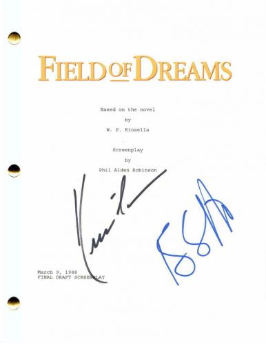 Kevin Costner & Ray Liotta Cast Signed Autograph Field Of Dreams Movie Script
