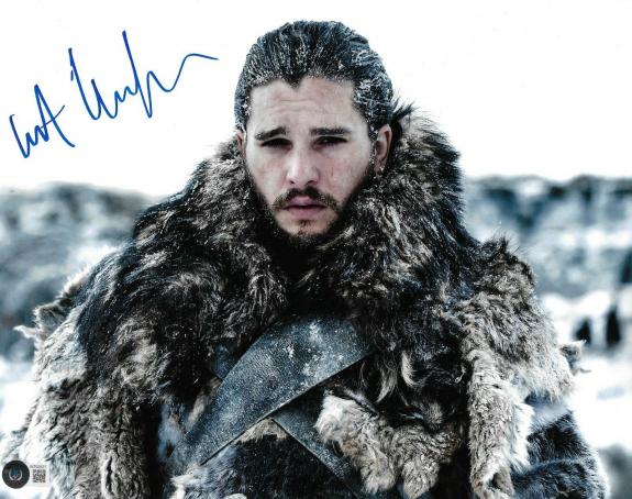Kit Harington Signed 11x14 Photo Game of Thrones Jon Snow Beckett BAS Witnessed