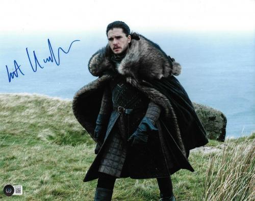 Kit Harington Signed 11x14 Photo Jon Snow Game of Thrones Beckett BAS Witnessed