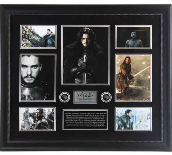 Kit Harington Signed Game of Thrones 24×28 Framed Photograph Collage with Plaque