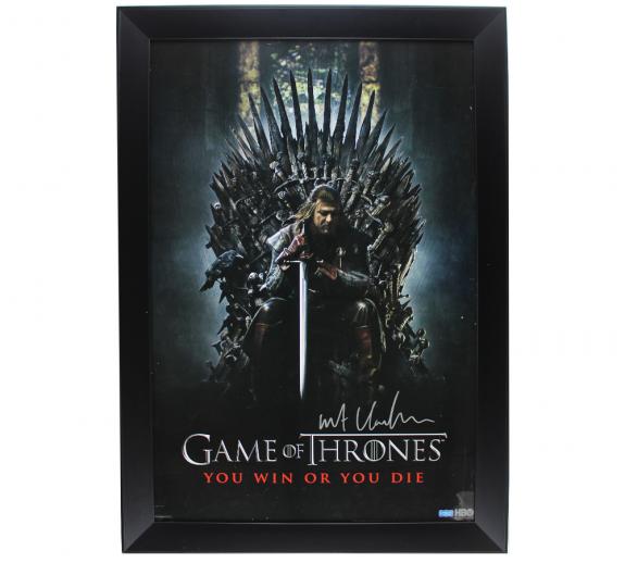 Kit Harington Signed Game of Thrones Framed Ned Stark Poster
