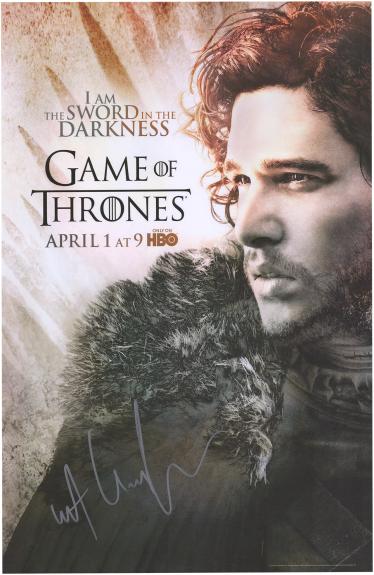 Kit Harrington Game of Thrones Autographed 11" x 17" Poster