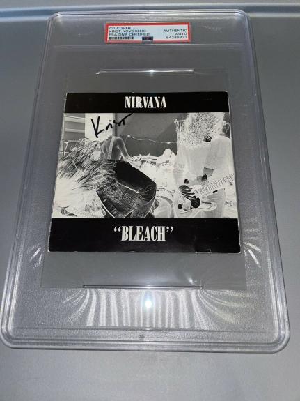 Krist Novoselic Signed Nirvana Bleach CD Booklet Slabbed PSA/DNA