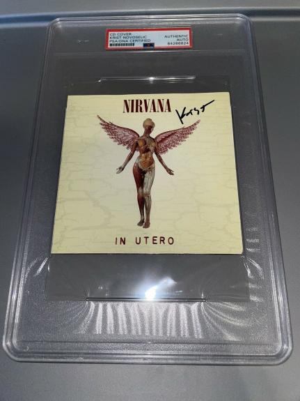 Krist Novoselic Signed Nirvana In Utero CD Booklet Slabbed PSA/DNA