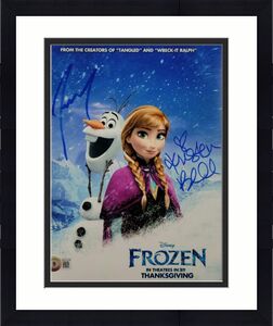 Kristen Bell & Josh Gad signed Frozen 8x10 photo 1 autograph ~ Beckett BAS Holo