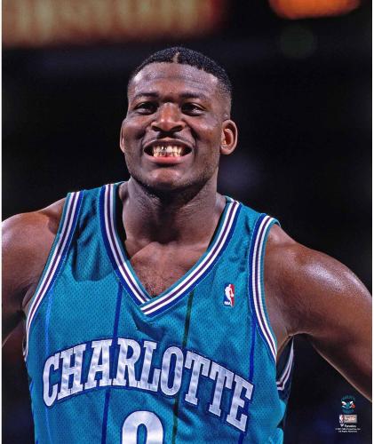 Larry Johnson Charlotte Hornets Unsigned Close Up Smiling Photograph