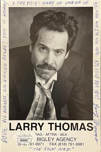 Larry Thomas Autographed 4x6 Postcard (JSA)