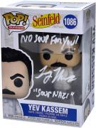 Larry Thomas Seinfeld Autographed Yev Kassem #1086 White Funko Pop! with "No Soup for You" and "Soup Nazi" Inscriptions - BAS