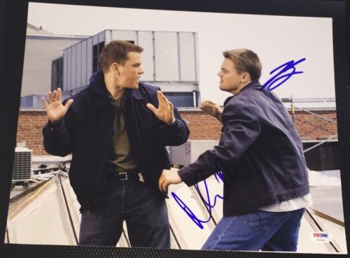 Leonardo Dicaprio & Matt Damon Signed "the Departed" 11x14 Photo Psa/dna V04813