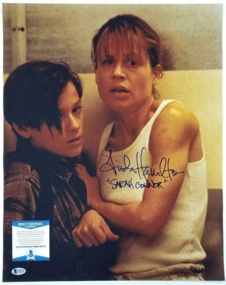 Linda Hamilton signed "Sarah Connor" Terminator 16x20 Photo #3 ~ Beckett BAS COA