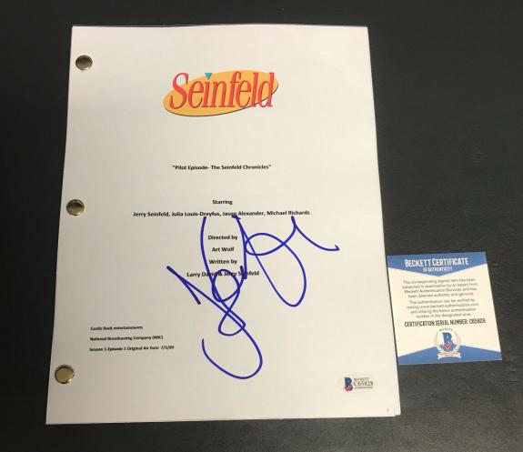 L@@k Jerry Seinfeld Signed Auto 'seinfeld' Pilot Full Screenplay Script Beckett