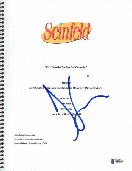 L@@k Jerry Seinfeld Signed Auto Seinfeld Pilot Full Screenplay Script Beckett 6
