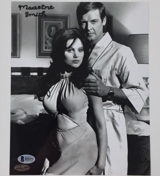 MADELINE SMITH James Bond Girl MISS CARUSO signed 8x10 Photo BAS COA Roger Moore