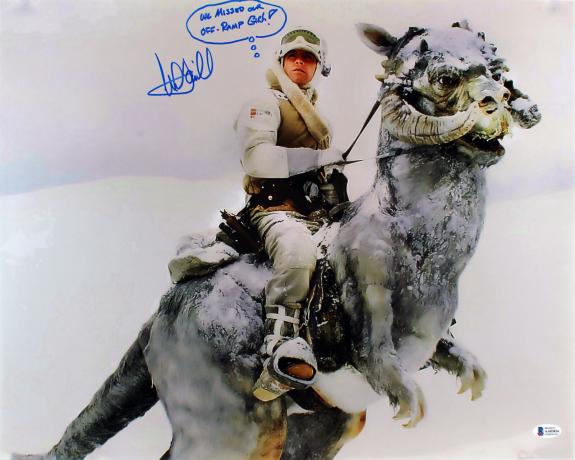 Mark Hamill Star Wars "We Missed Our Off Ramp Grr!" Signed 16x20 Photo BAS