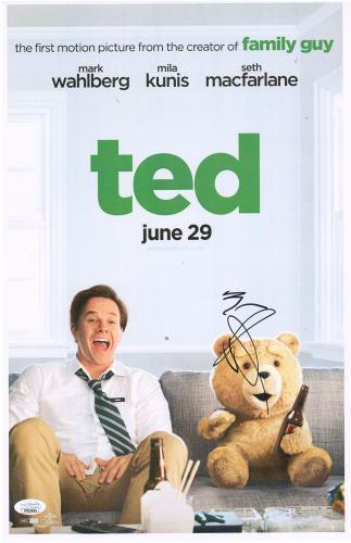 Mark Wahlberg Ted Autographed 12" x 18" Movie Poster - JSA
