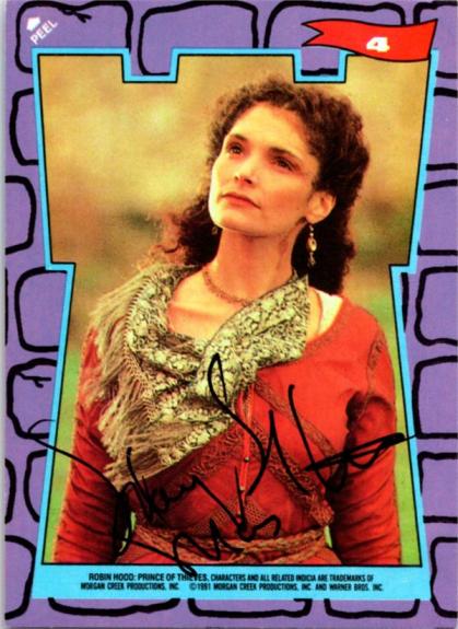 Mary Elizabeth Mastrantonio signed Robin Hood card Sticker #4 Maid Marian