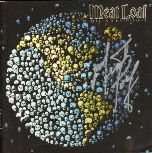 Meat Loaf Autographed Hell In A Handbasket Signed CD Cover COA AFTAL