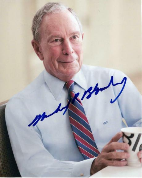 Michael Bloomberg - Signed Autograph 8x10 Photo - 2020, President, Donald Trump