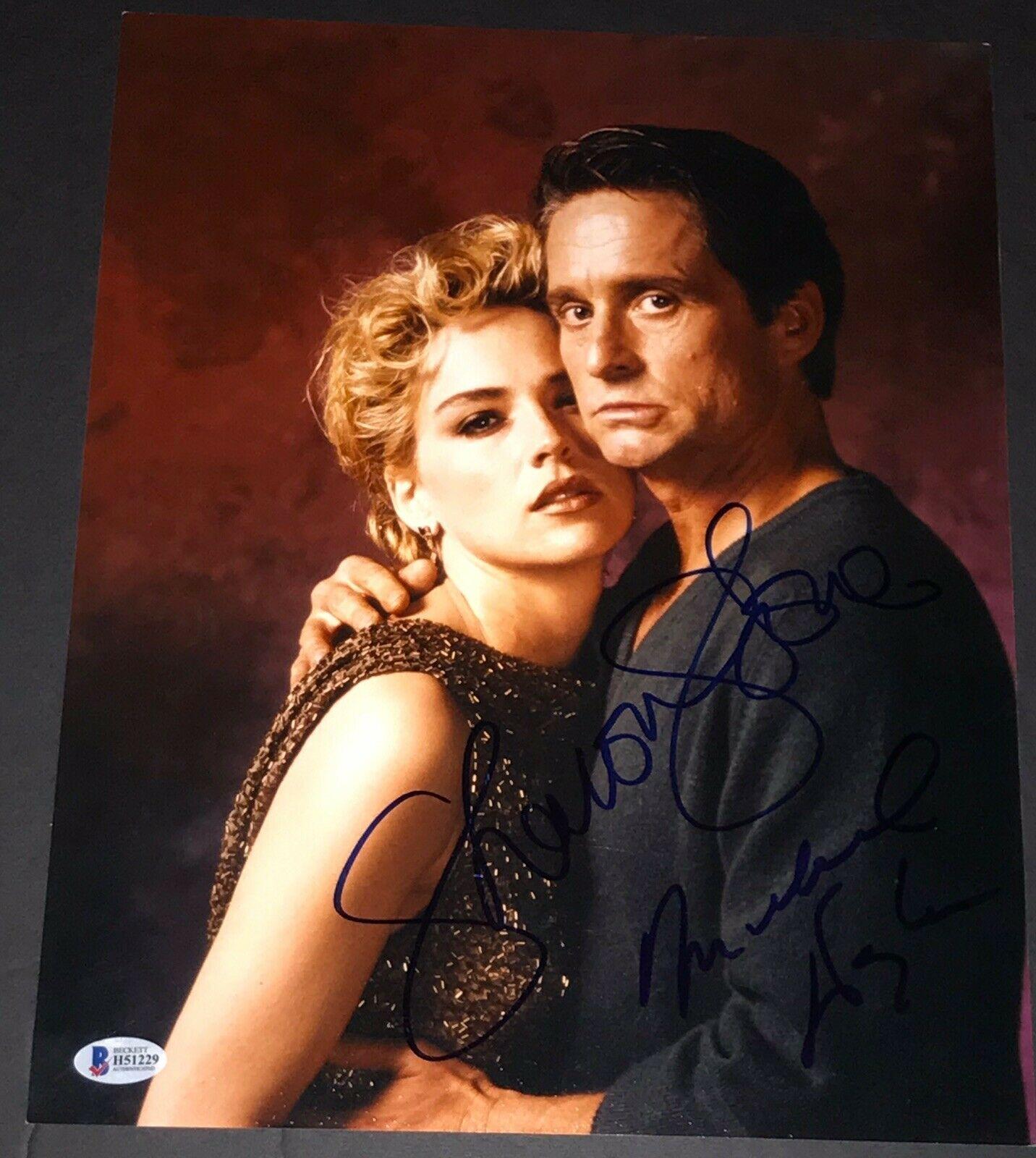 Michael Douglas Sharon Stone Signed Autograph Basic Instinct 11x14 