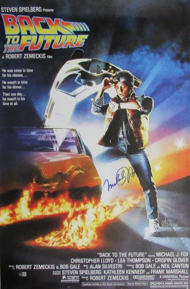 Michael J Fox Autographed 24x36 Movie Poster "Back To The Future" Beckett