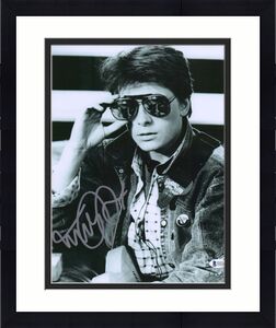 Michael J. Fox Back to the Future Autographed 11" x 14" Wearing Glasses Photograph - BAS