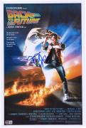 Michael J. Fox Back to the Future Autographed 12" x 18" Movie Poster - BAS