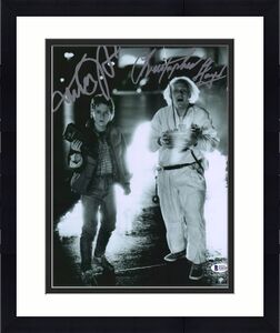 Michael J. Fox & Christopher Lloyd Back to The Future Autographed 11" x 14" Photograph