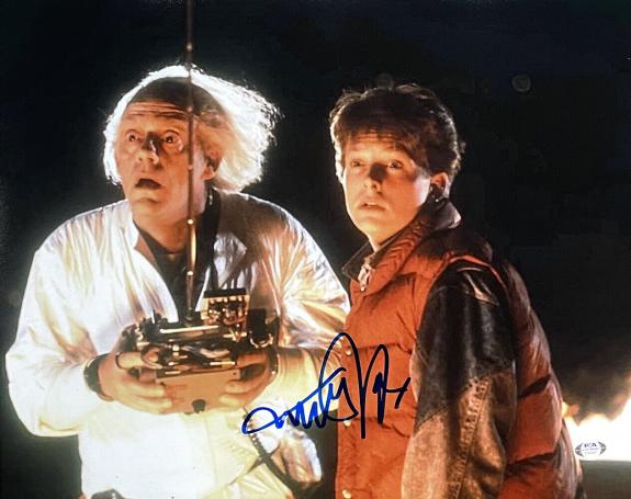 Michael J. Fox Signed 16x20 Back to the Future Remote Photo PSA ITP