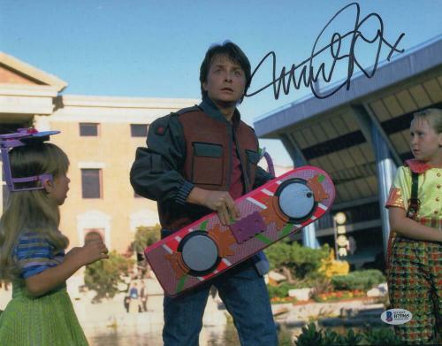 MICHAEL J FOX SIGNED AUTOGRAPH 11x14 PHOTO - MARTY BACK TO THE FUTURE F BECKETT