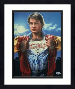 MICHAEL J FOX SIGNED AUTOGRAPH 11x14 PHOTO - MARTY BACK TO THE FUTURE P BECKETT