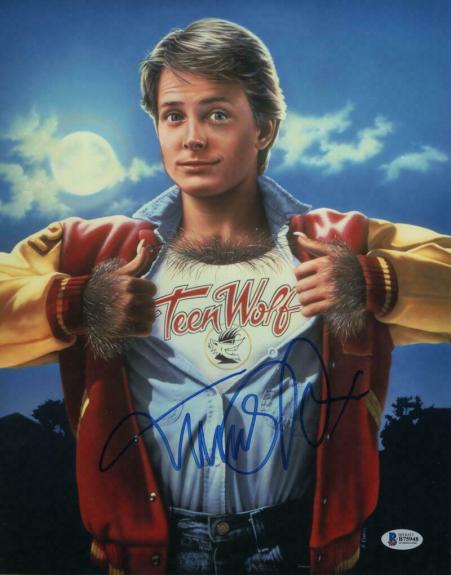 MICHAEL J FOX SIGNED AUTOGRAPH 11x14 PHOTO - MARTY BACK TO THE FUTURE P BECKETT