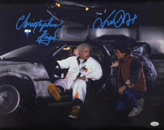 Michael J Fox/Christopher Lloyd Signed Back To The Future 16x20 Photo JSA 31700