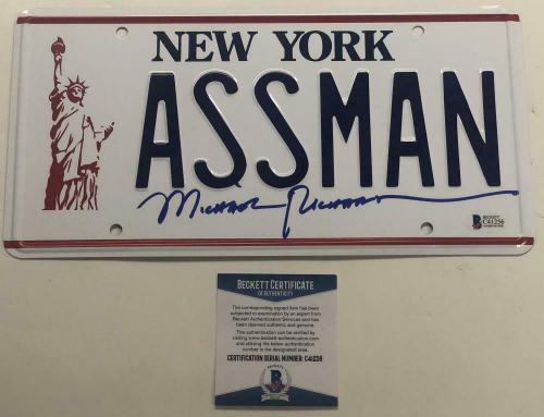 Michael Richards Signed Assman Seinfeld License Plate Autograph Beckett Coa