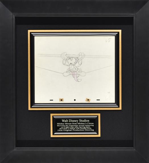 Mickey’s Circus Cell – 1936 original production drawing
Framed display 22x24x3
 