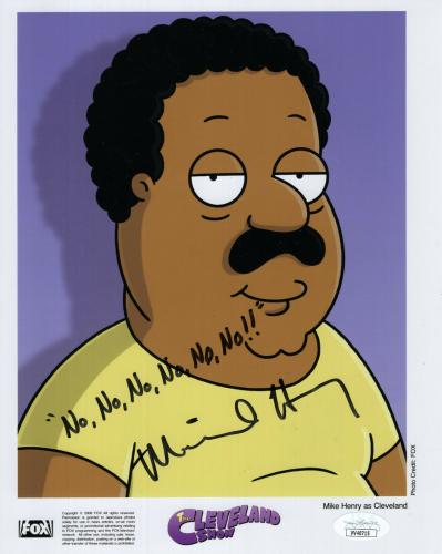 MIKE HENRY HAND SIGNED 8x10 COLOR PHOTO        THE CLEVELAND SHOW         JSA