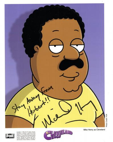 MIKE HENRY HAND SIGNED 8x10 COLOR PHOTO+COA       VOICE FROM CLEVELAND SHOW