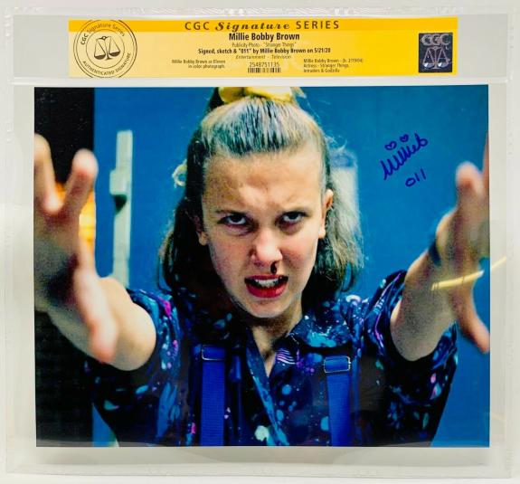 Millie Bobby Brown Autographed Signed 8x10 Photo Stranger Things CGC Certified