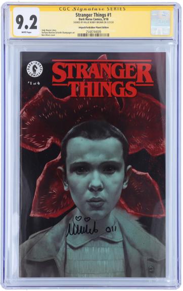 Millie Bobby Brown Stranger Things Autographed #1 Comic - CGC 9.2