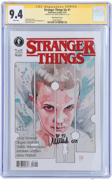 Millie Bobby Brown Stranger Things Autographed White #1 Comic - CGC 9.4