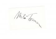 Milos Forman-signed index card-19 - COA