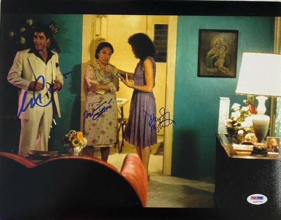 Miriam Colon Mary Mastrantonio Al Pacino Signed 11x14 Scarface Photo PSA DNA ITP