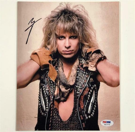 Motley Crue singer Vince Neil autograph signed 8x10 Photo #1 ~ PSA Witness COA