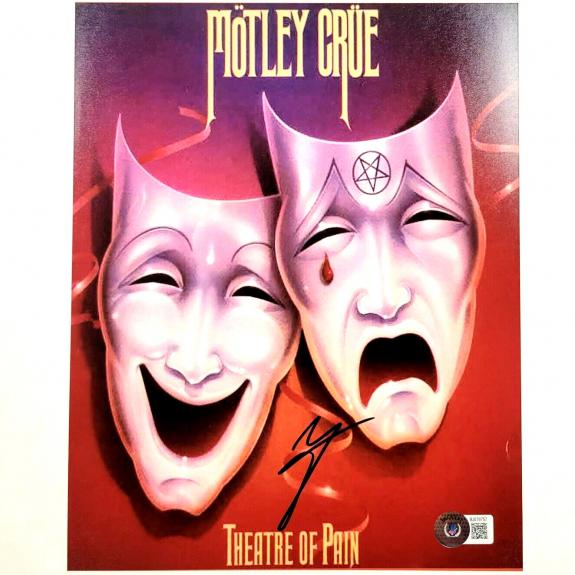 Motley Crue singer Vince Neil signed Theatre of Pain 8x10 photo PSA Witness COA