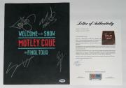 Motley Crue X4 Tommy Lee Nikki Sixx Mick & Vince Signed Final Tour Program Psa