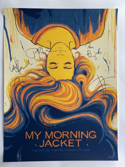 My Morning Jacket Band (x5) Signed Autograph 18x24 Concert Tour Poster 8/9/19