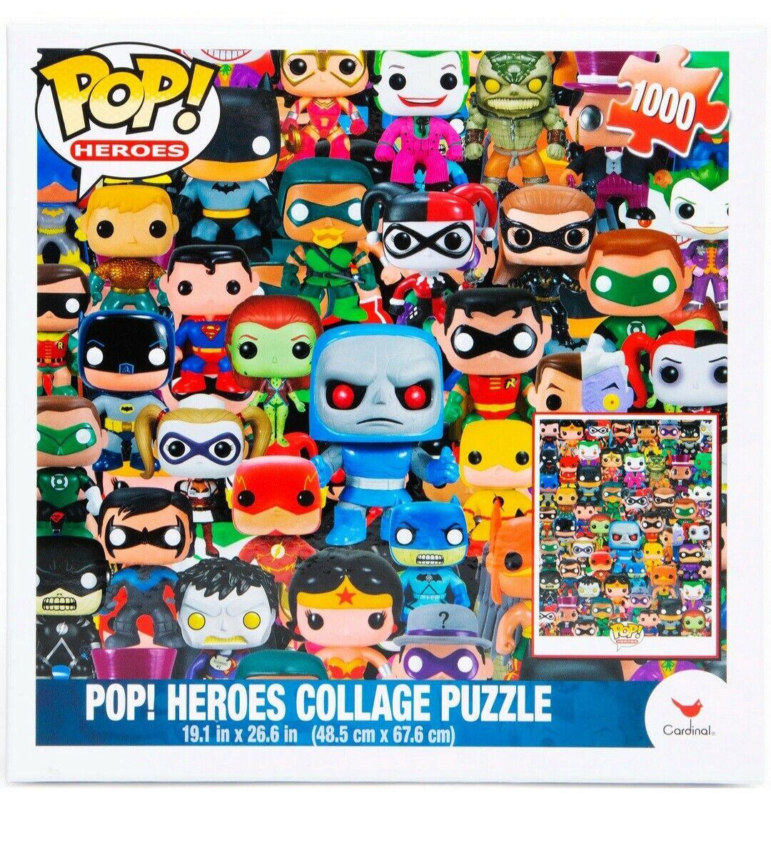 New Sealed Funko Dc Pop Heroes Collage 1000 Piece Puzzle Batman Wonder Woman