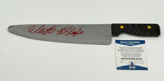 Nick Castle "halloween" Autograph Signed 'the Shape' Prop Knife Beckett Bas 9