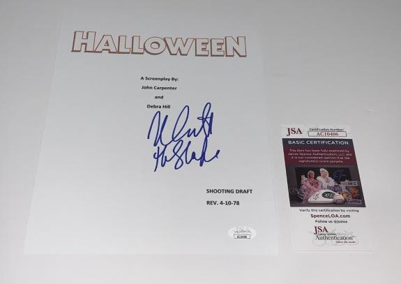 Nick Castle Signed Halloween Full Movie Script Michael Myers Proof Jsa Coa