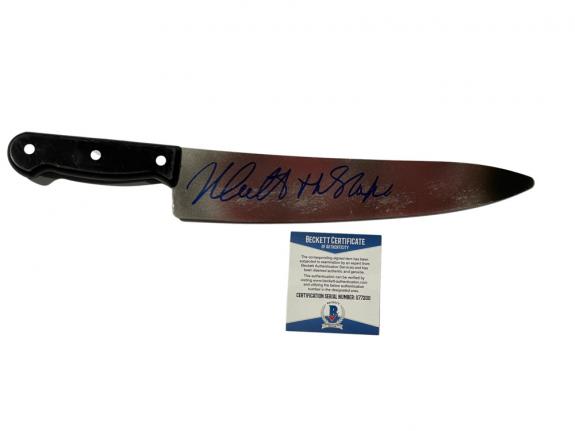 Nick Castle Signed Halloween Prop Knife The Shape Michael Myers Auto Beckett 22